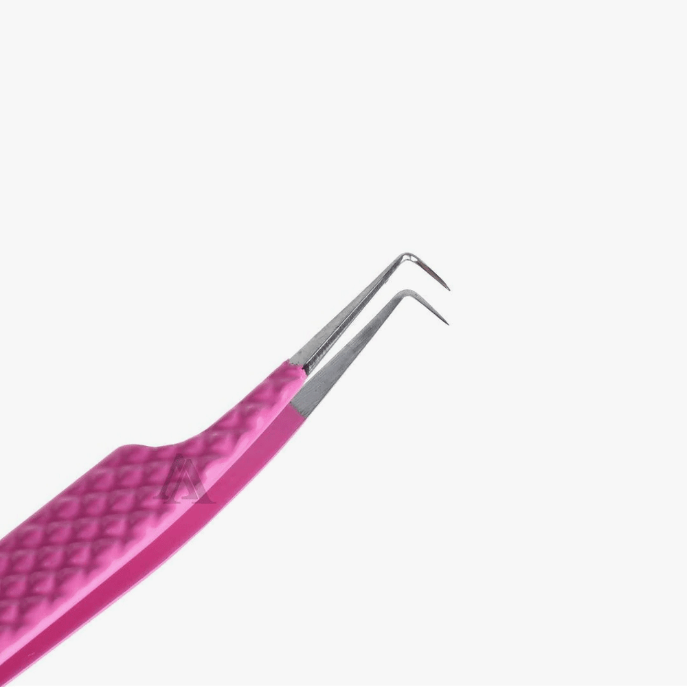90 Degree VP-11 Diamond Dust Pink Mega Volume Tweezers 2