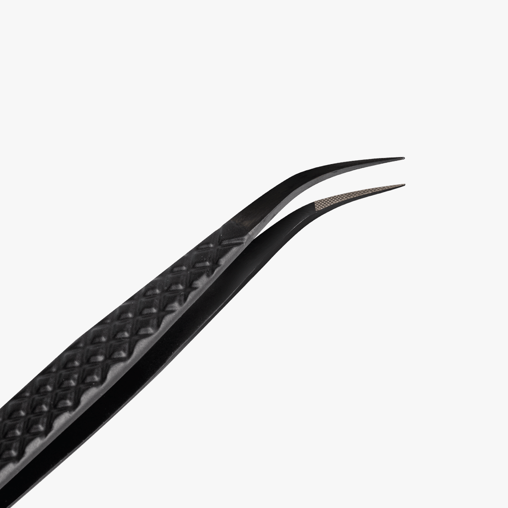 VA-06 Black Fiber Isolation Tweezers for Volume Eyelash Extensions  SC-1