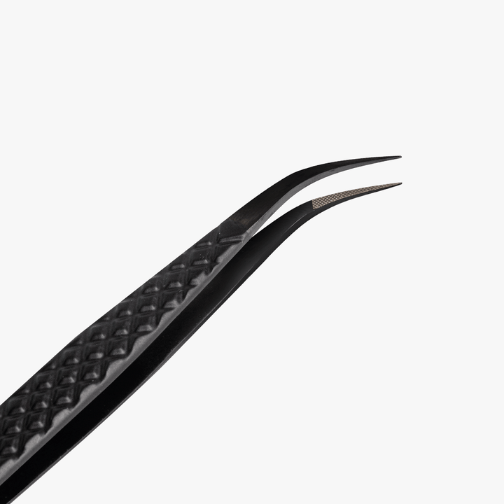 VA-06 Black Fiber Isolation Tweezers for Volume Eyelash Extensions  SC-1
