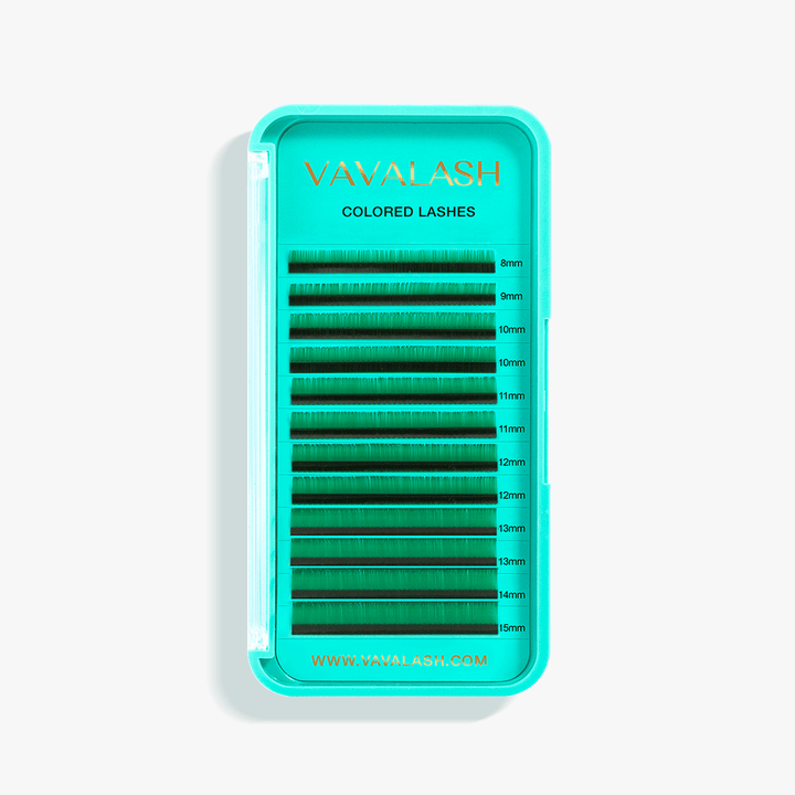 Colored Lash Volume Eyelash Extensions 0.07mm-Green