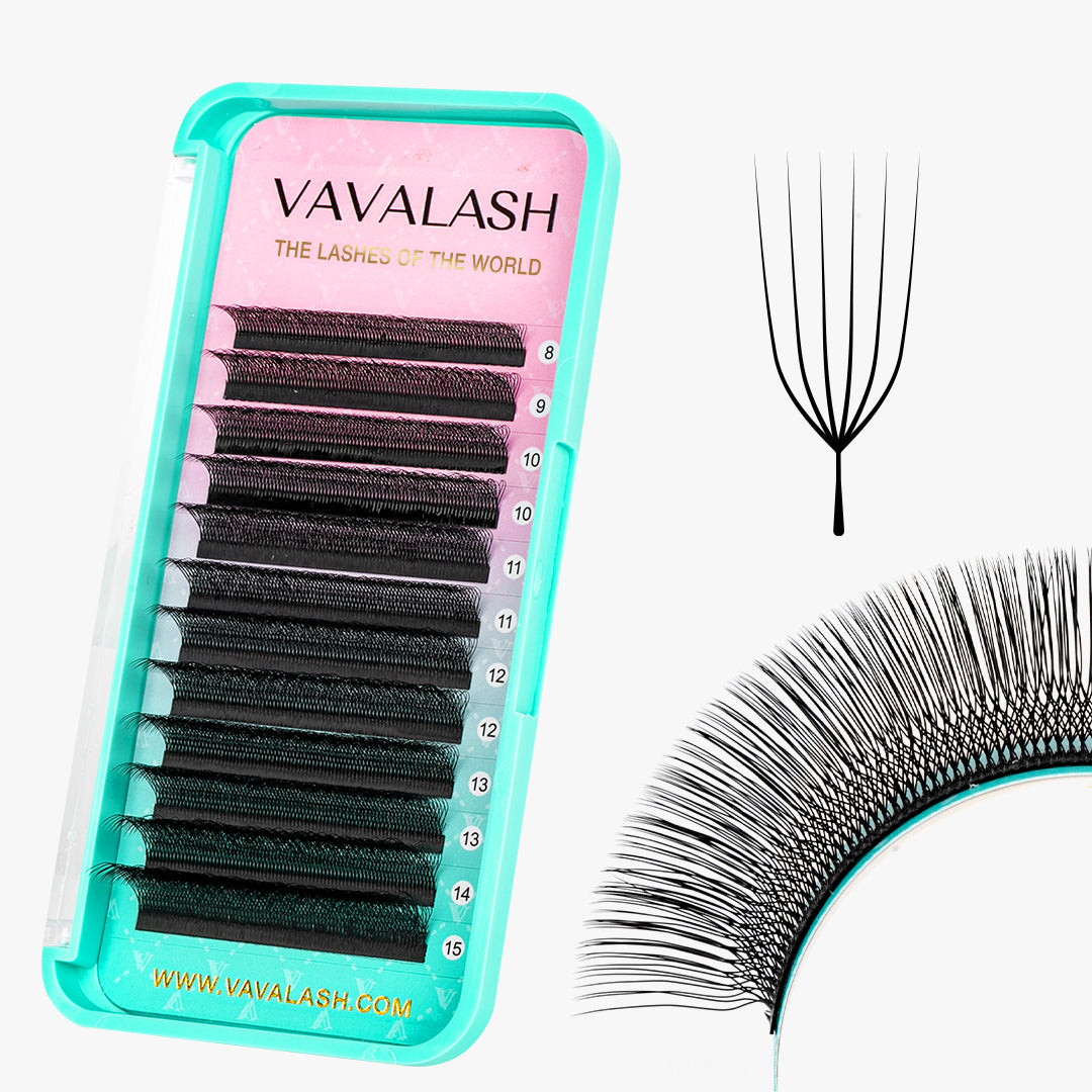 Pestañas de Volumen W 6D U-Shape de 0.07 mm