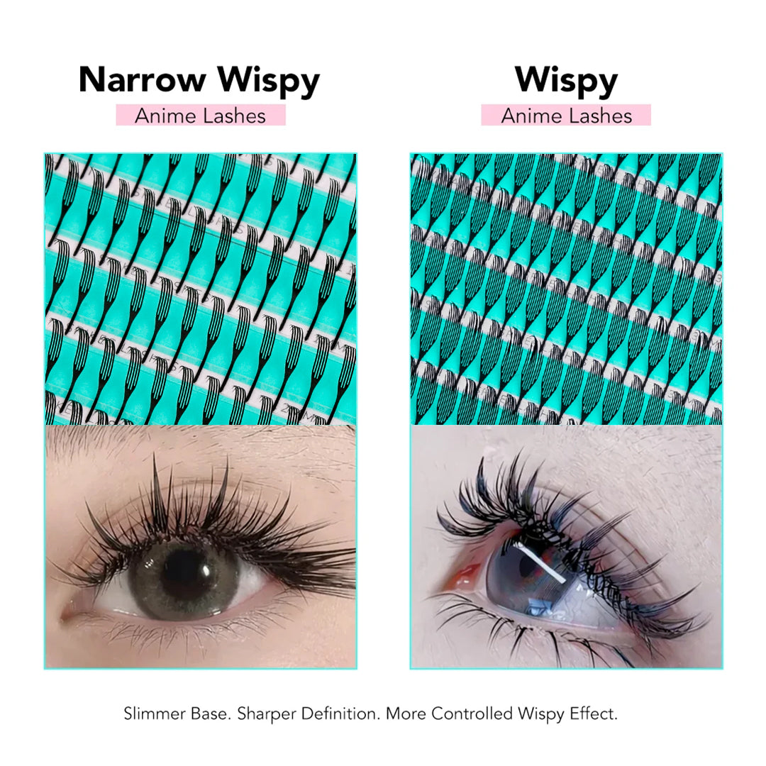 Pestañas Narrow Wispy Anime 0.07mm