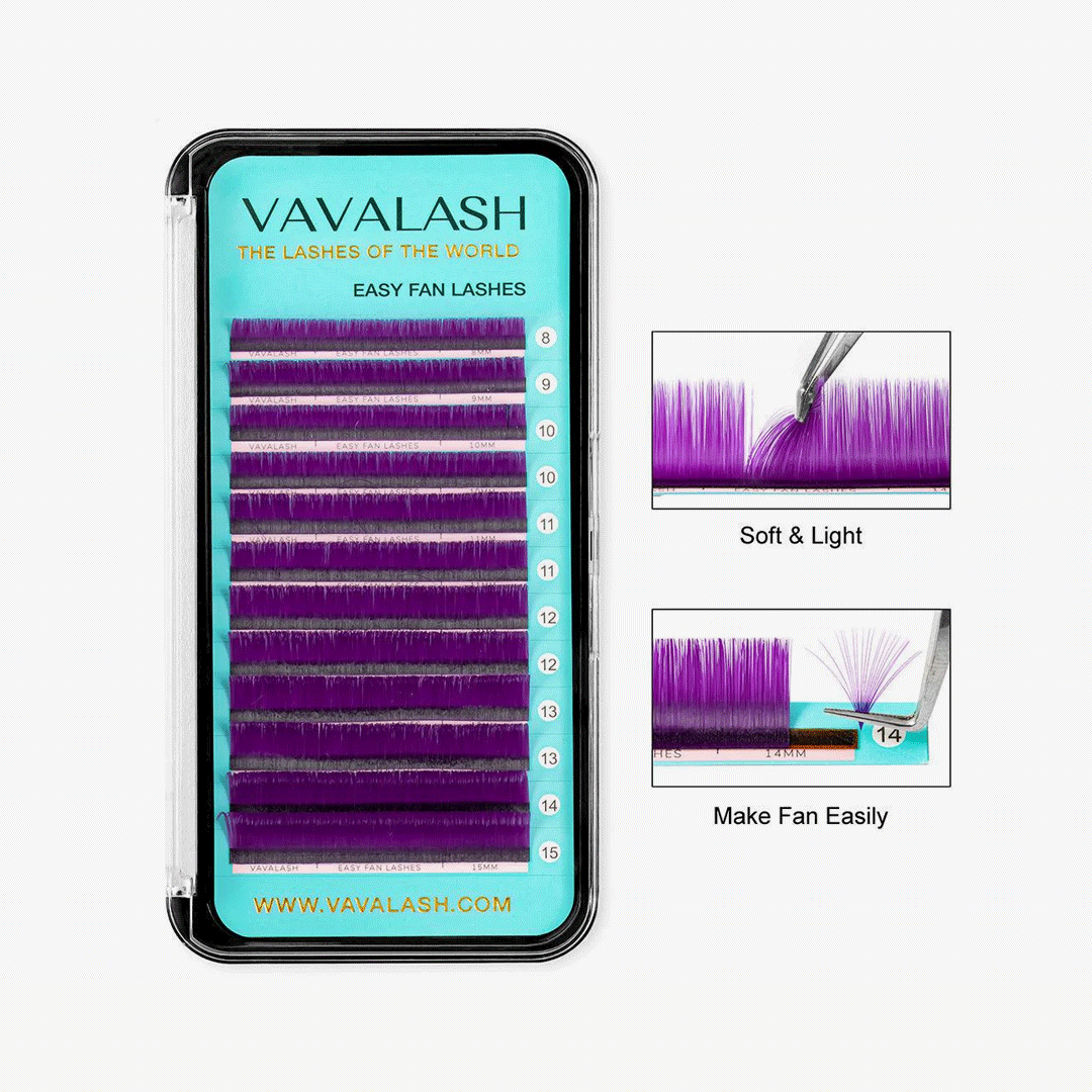 Colored Lashes Easy Fan Volume Lash Extensions  0.07mm 8-15 Mixed Length-6