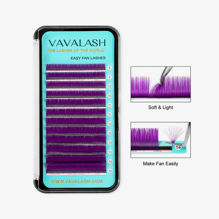 Colored Lashes Easy Fan Volume Lash Extensions  0.07mm 8-15 Mixed Length-6