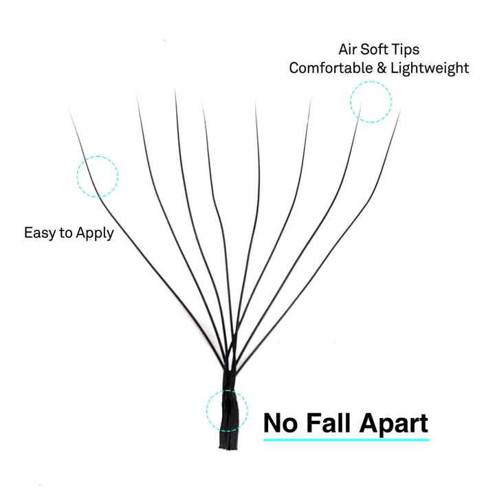 W-Shape Extensiones de pestañas en abanico 5D volumen prefabricadas