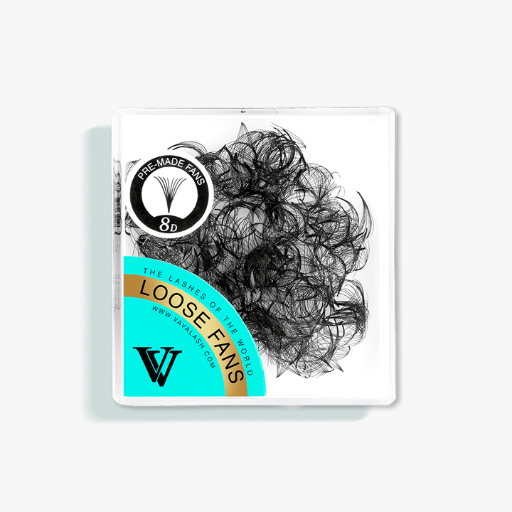 8D Handmade Premade Loose Fans With Pointy Base /500 Fans SC