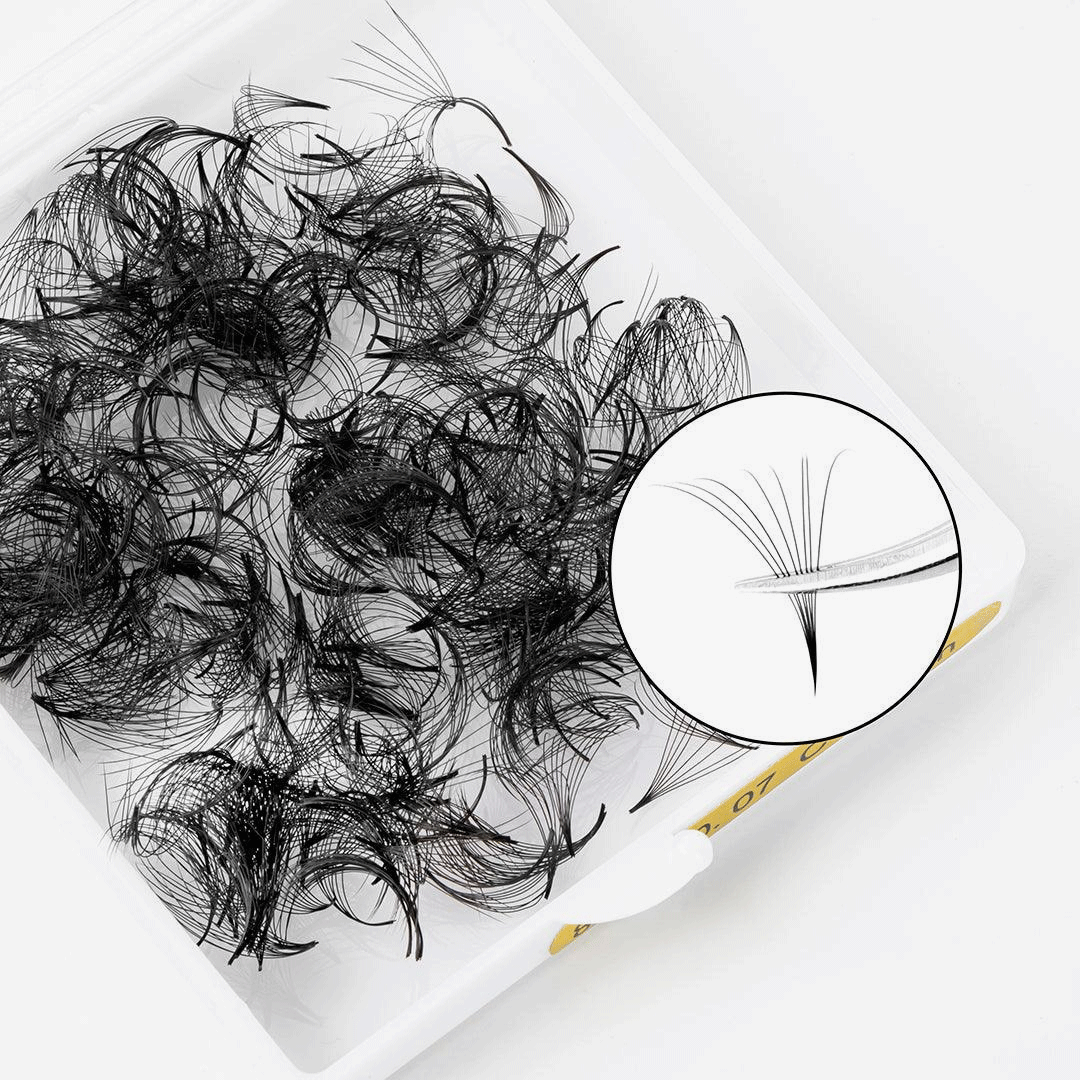 8D Handmade Premade Loose Fans With Pointy Base /500 Fans SC-1