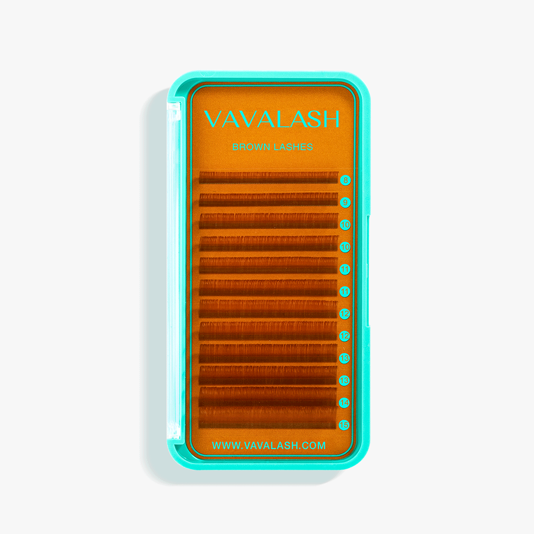 Premium Brown Colored Volume Eyelash Extensions 0.07mm SC-2