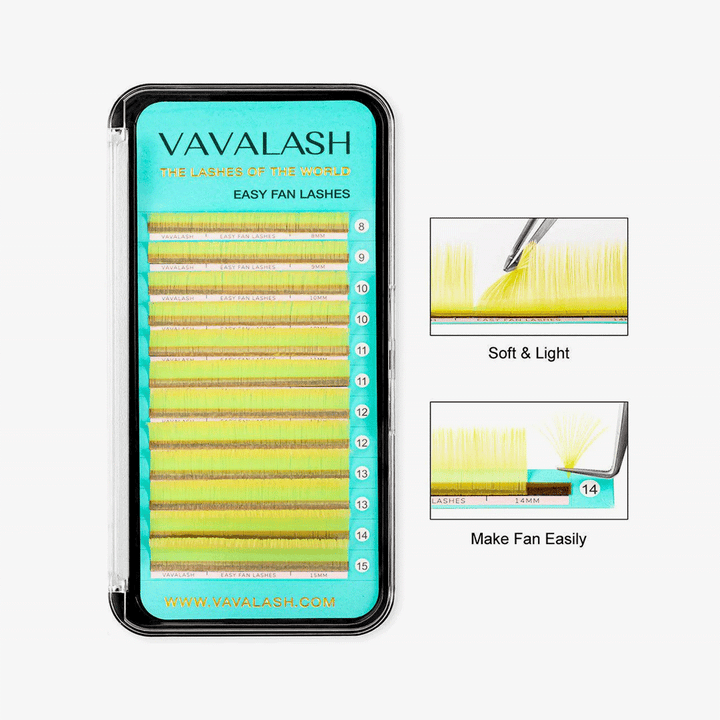 Colored Lashes Easy Fan Volume Lash Extensions  0.07mm 8-15 Mixed Length-4