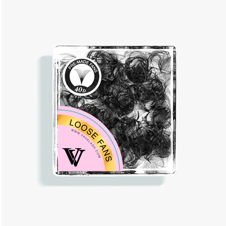 Abanicos Premade 40D Hechos a Mano con Base Puntiaguda / 500 Abanicos