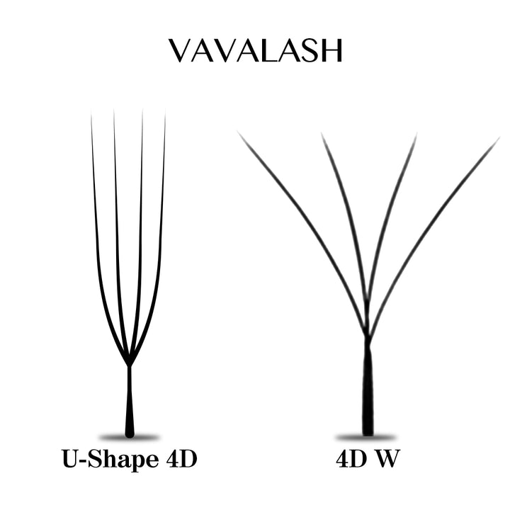 0.07MM Pestañas Volumen 4D U-Shape W