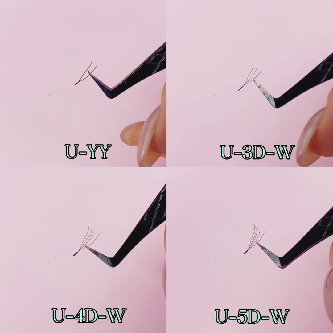 Pestañas Volumen W 5D en Forma U 0.07 mm