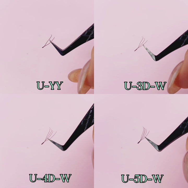Pestañas Volumen W 5D en Forma U 0.07 mm