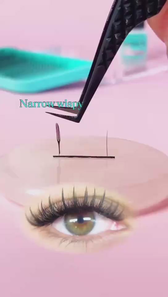 Pestañas Narrow Wispy Anime 0.07mm
