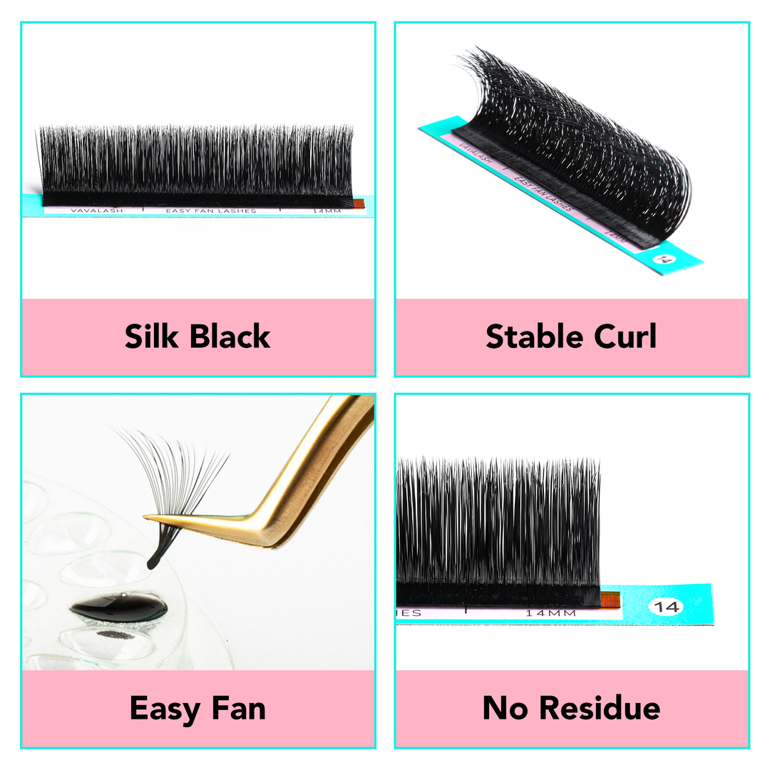 0.07MM 3D Easy Fan Mega Volume Eyelash Extensions