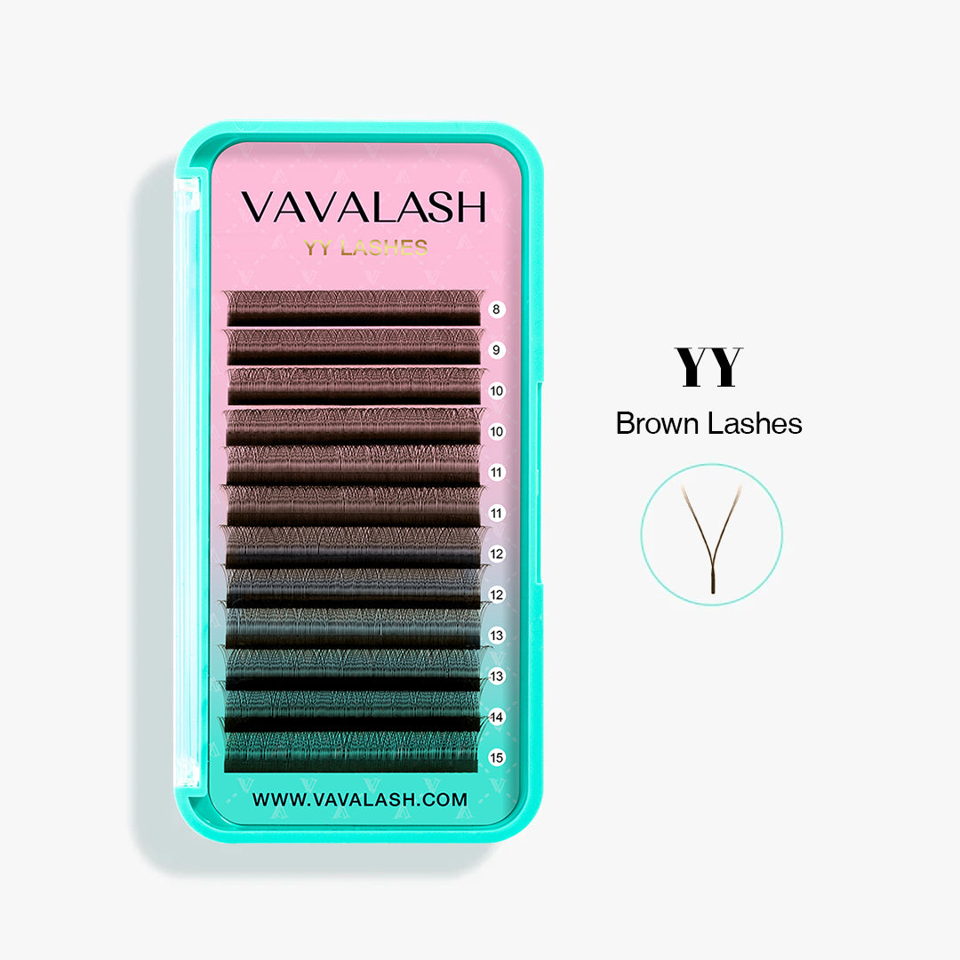 Dark Brown YY Lash Extensions Volume Premade Fan