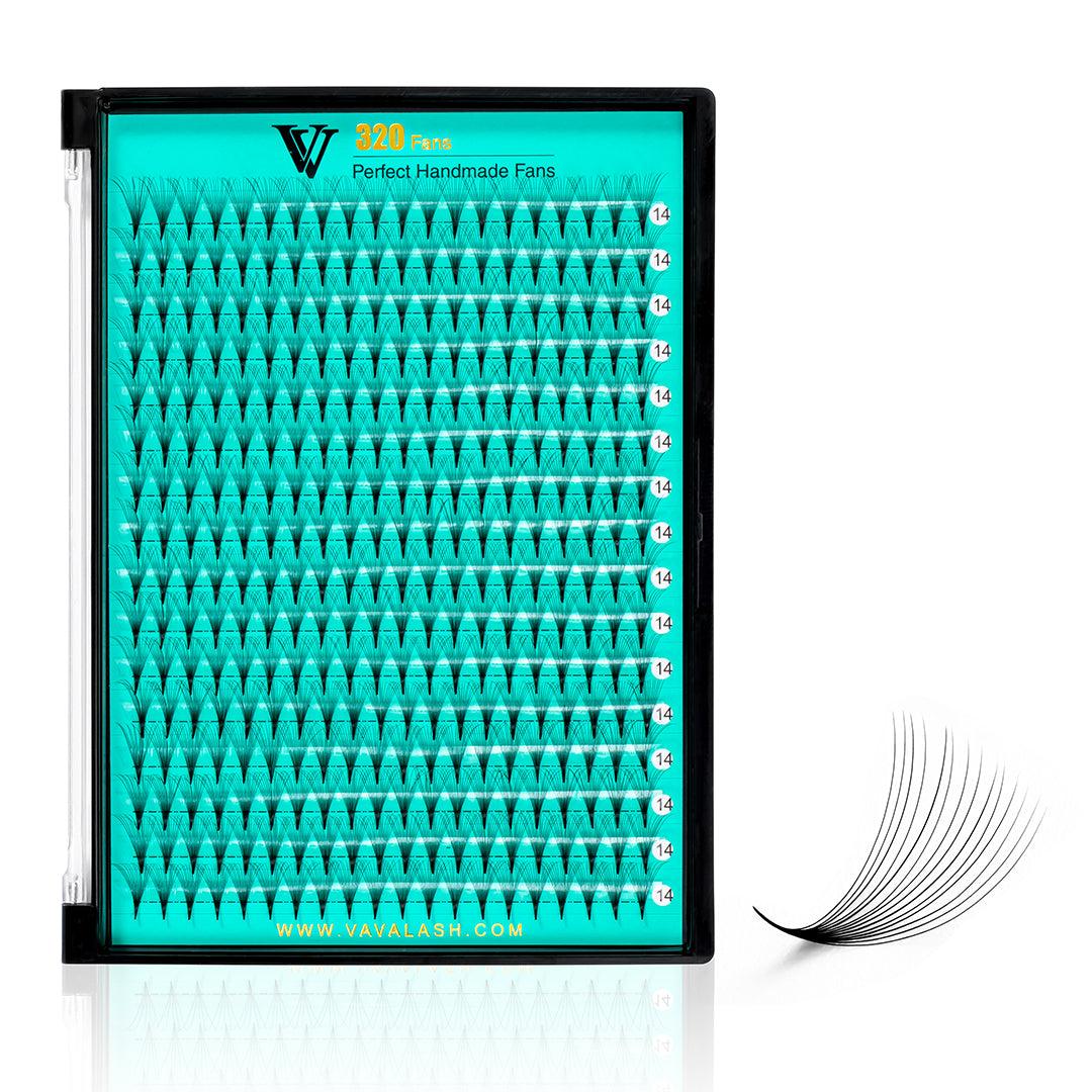 14D Large Tray Pointy Base Premade Volume Fans 320 Fans 16 Lines