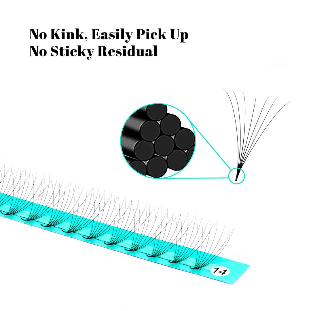 7D Large Tray Pointy Base Premade Volume Fans 320 Fans 16 Lines