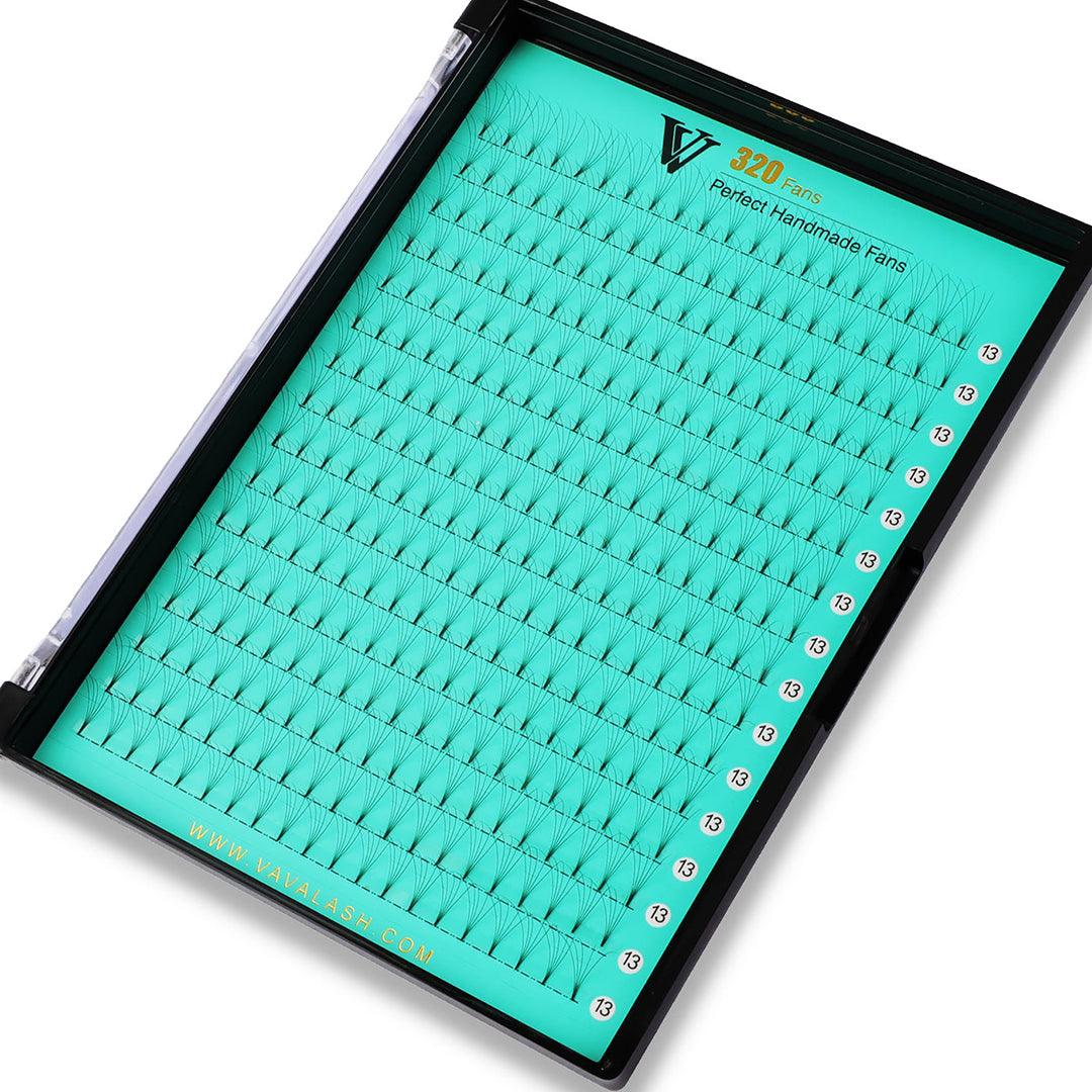 6D Short Stem Large Tray Premade Mega Volume Fans 320 Fans 16 Lines